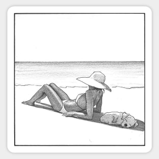 Beach Nap Sticker